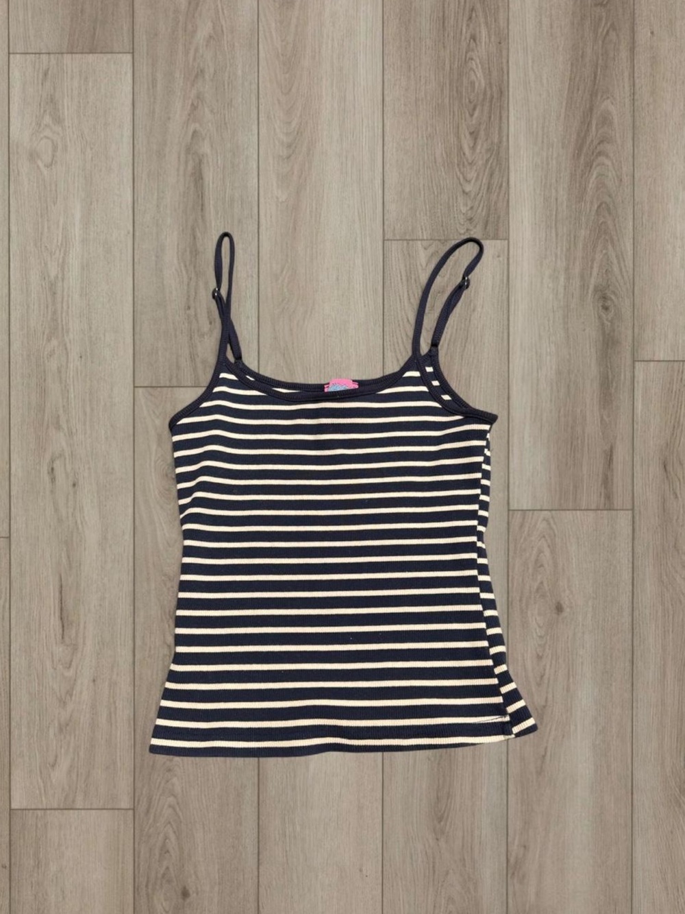 Edikted Navy and White Striped Spaghetti Strap Camisole